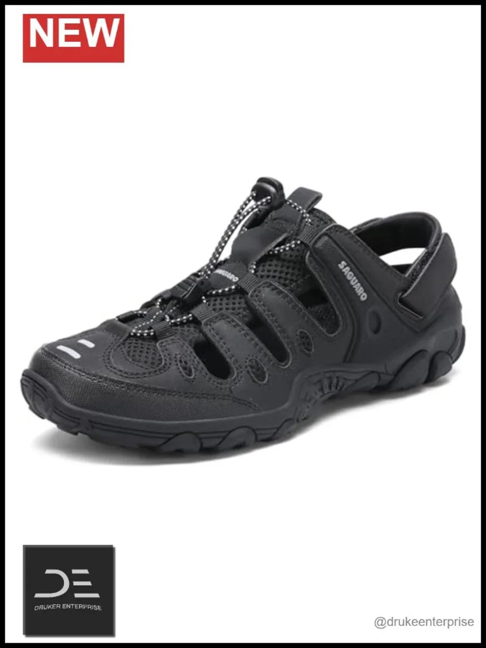 Men's Sport Sandals Adjustable Strap Closed Toe Outdoor Hiking Water Shoes